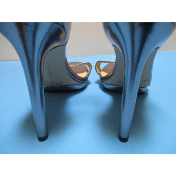 *Calvin Klein Silver VIVIAN Metallic Stilettos - Picture 8 of 12